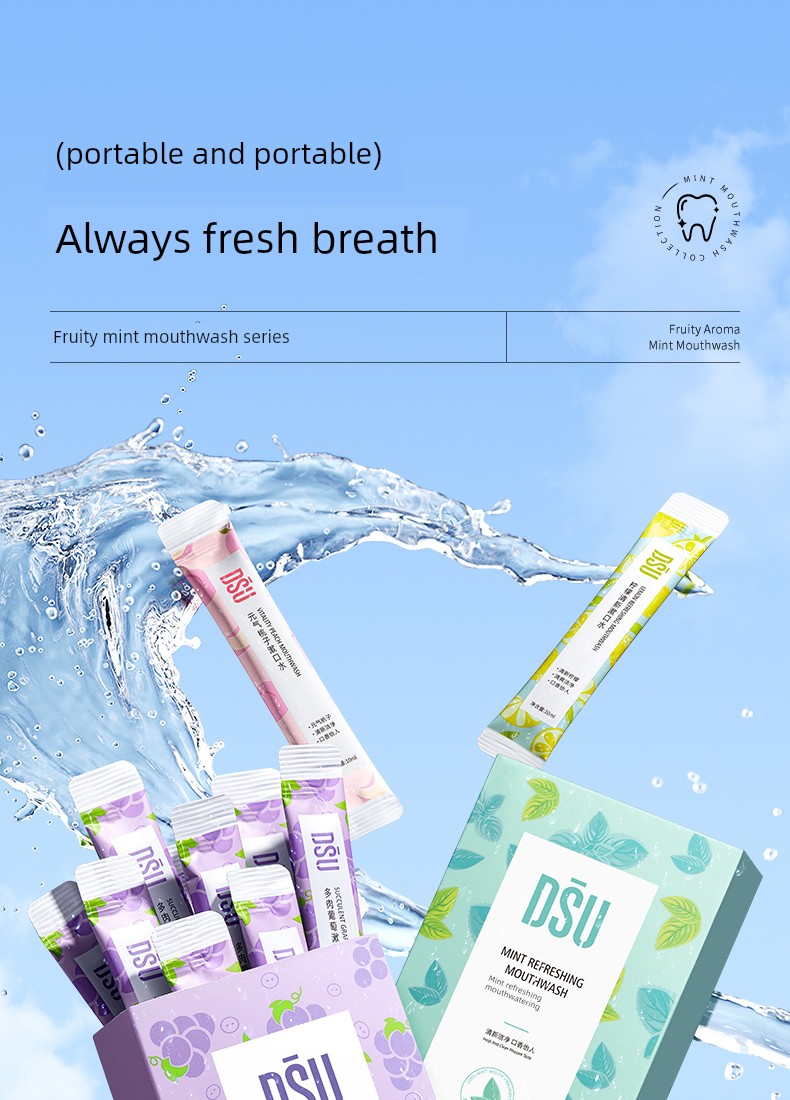 【Buy 3 Items, the 3Rd Item】Refreshing Mint Fruit Mouthwash Lemon for Fresh Breath and Clean Breath 12 — 3