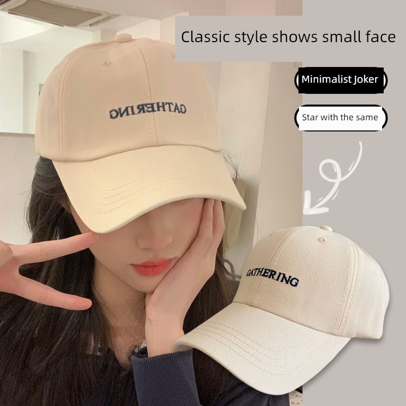 Delireba Same Hat female Autumn and winter tide peaked cap Big head circumference Show a small face Baseball cap ma'am Sunscreen cap