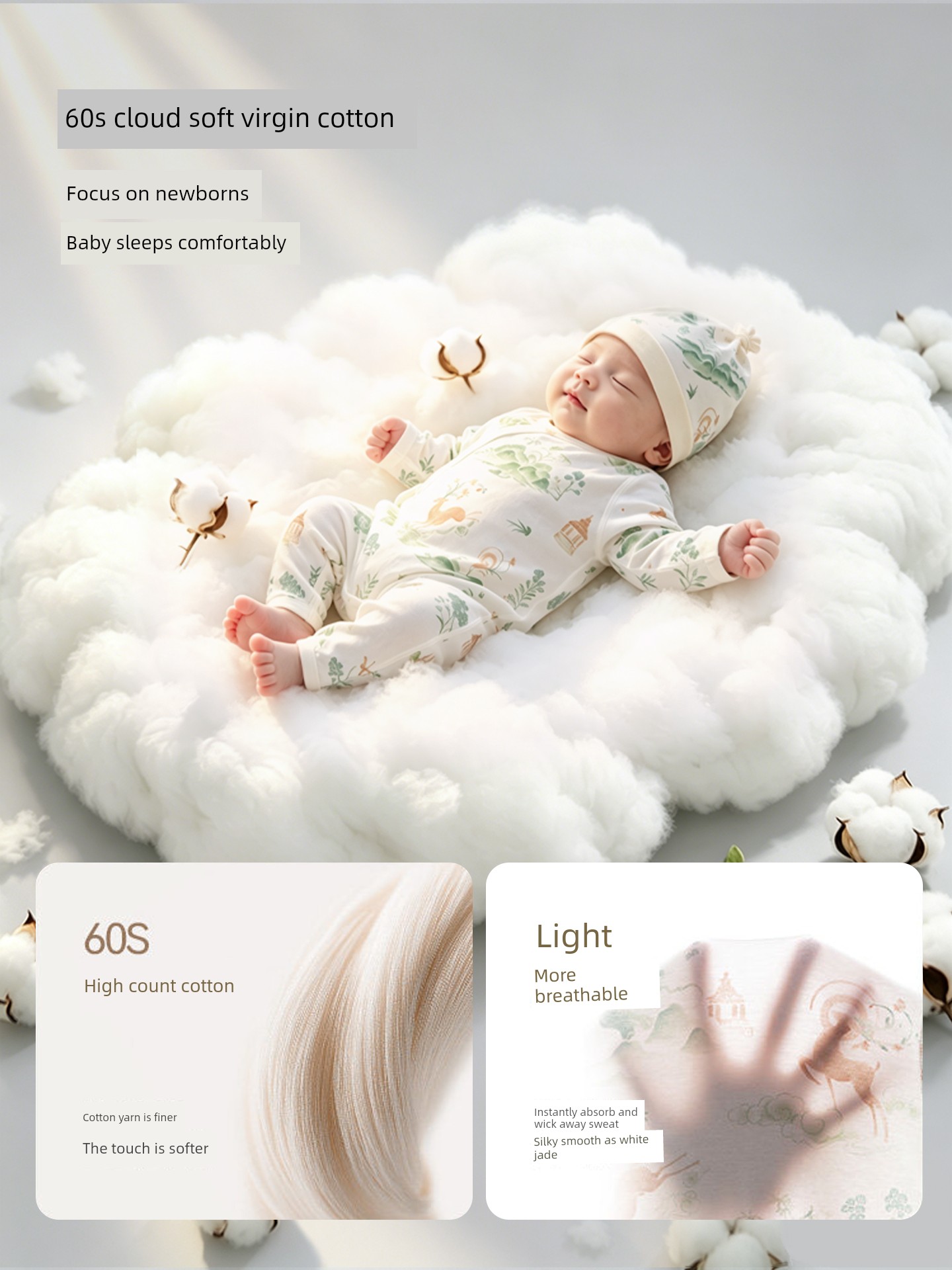 【Pregnant Mom Gift 2.0 - New Customers Starting at 39.9】Happy Bear Newborn Romper Baby Jumpsuit Gift Box Set