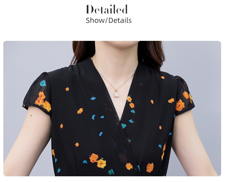 unique Advanced sense Chiffon Broken flower summer wear Jumpsuit