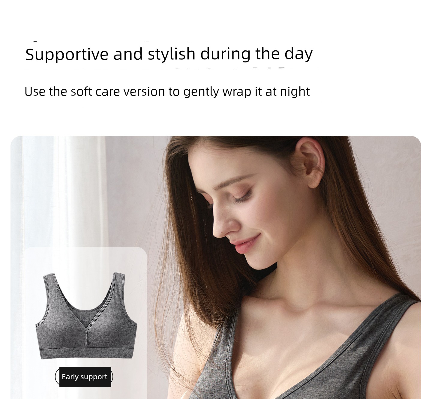 Yatmao Tianzhu Sleep Nursing Bra for Pregnancy and Postpartum, Front-Opening Vest-Style Maternity Bra for Women — 20