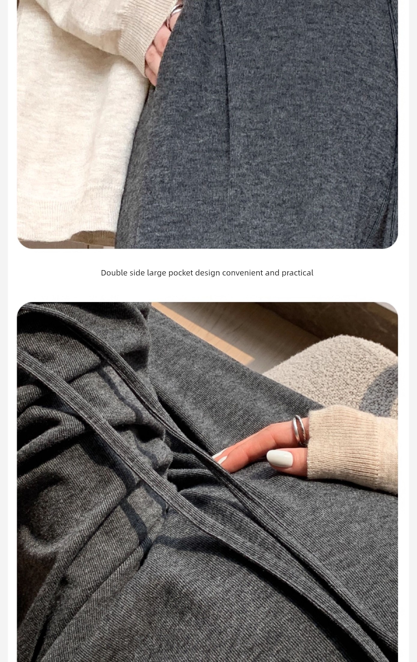 Autumn and Winter Outer Wear Thickened No Belly Support Pregnant Women's Pants — 17