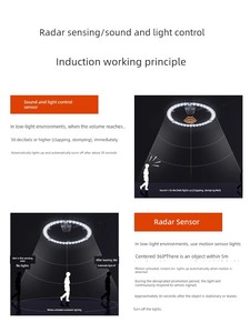 Sound and Light Controlled Led Radar Human Body Sensing Ceiling Light Module Corridor Renovation Light Panel Sound Contr