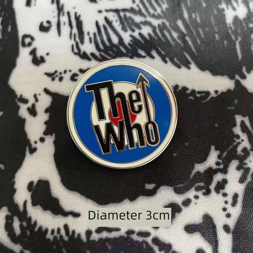 The   who   pin Gratitude Rolling stone Brooch
