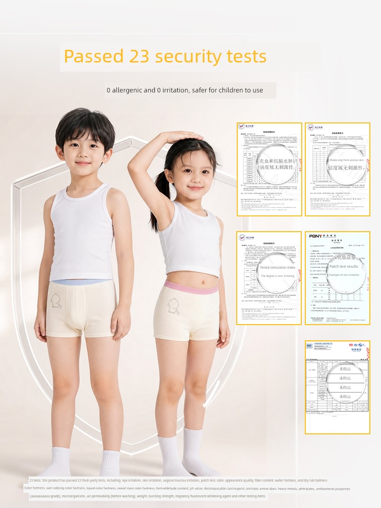 Deyou Children's Disposable Cotton Boxer Briefs for Girls and Boys, Sterilized, No-Wash, Daily Use, Travel Shorts — 5