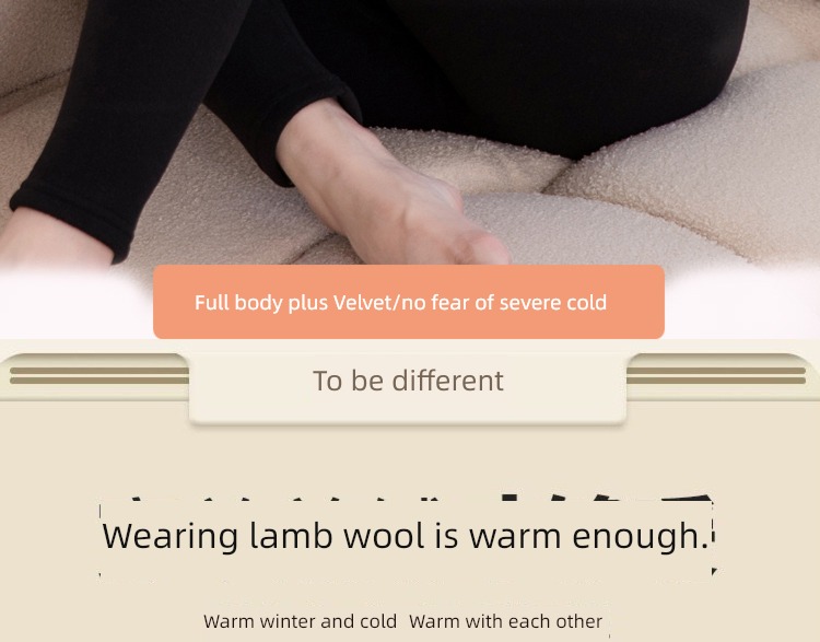 keep warm Underwear female Plush thickening suit one Cashmere Derong No trace fever Autumn clothes and pants Lay a foundation cotton jersey