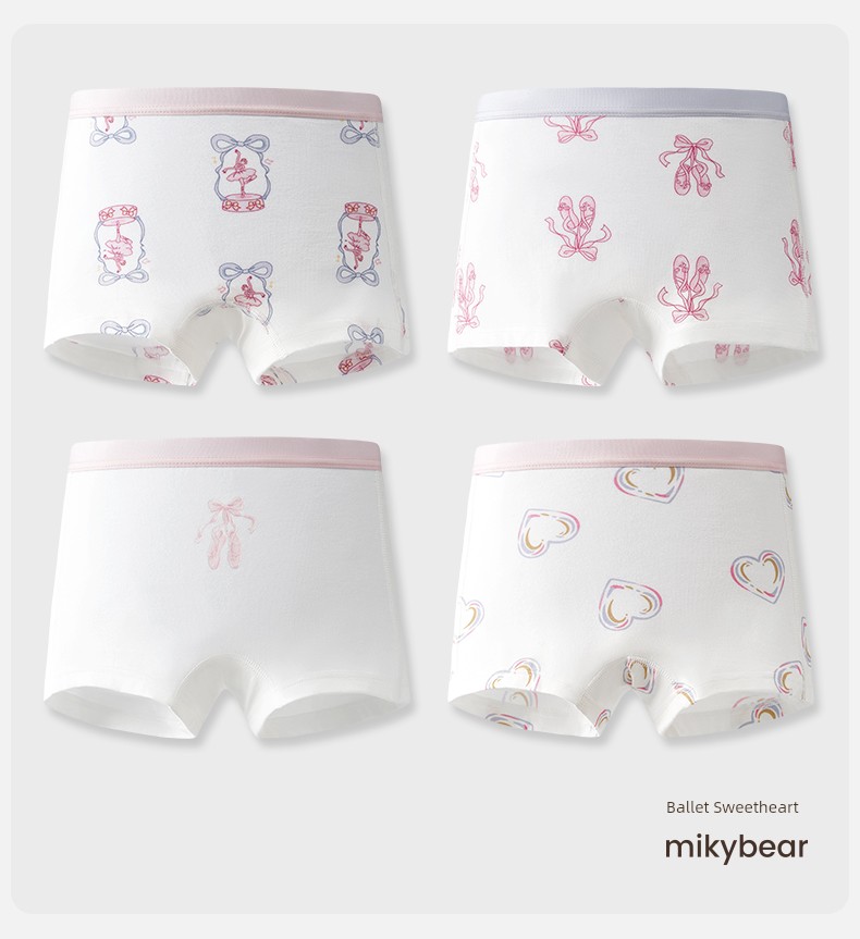 Girls' Underwear, Kidsren's Modal Boxer Shorts, Medium and Large Kidsren's Underwear, Baby Girls' Boxer Briefs, Summer Thin Style — 26