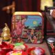 Simulation mini mini food and play ancient Chinese style nostalgic Shanghai Cantonese mooncake box blind box landscaping accessories model