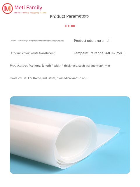 Silicone board silicone gasket high temperature resistant rubber pad silicone sheet flat pad thick silicone rubber processing silicone skin sealing pad