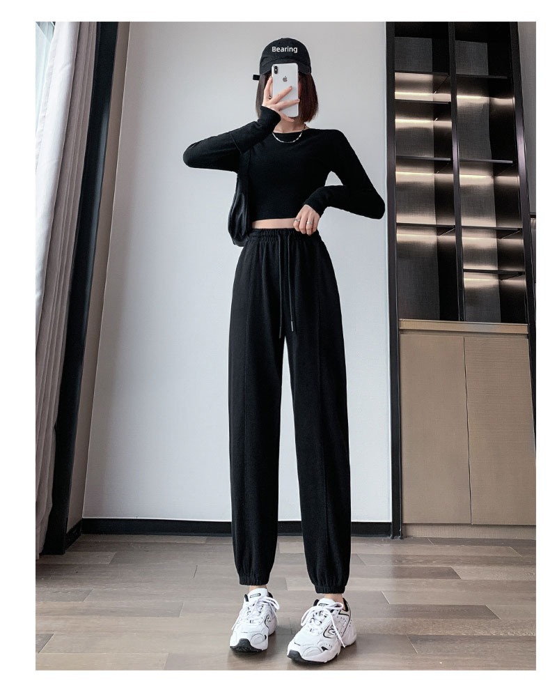Spring and Autumn radish little chap leisure time grey Sports pants