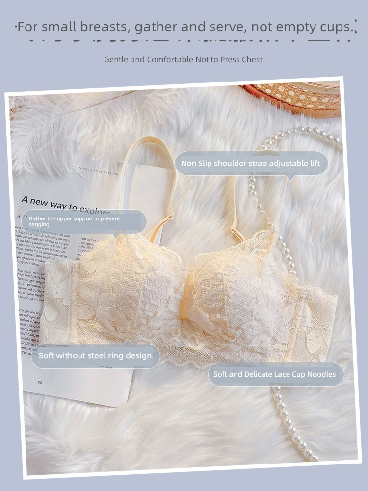 Small chest Gather together Wireless  girl suit Underwear