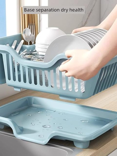 Drain basket bowl and plate rack kitchen bowl and plate storage rack sink tableware storage rack household countertop cupboard tableware storage