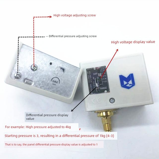 Fully automatic steam generator electric boiler pressure controller adjustable pressure switch pressure gauge bending pipe tee