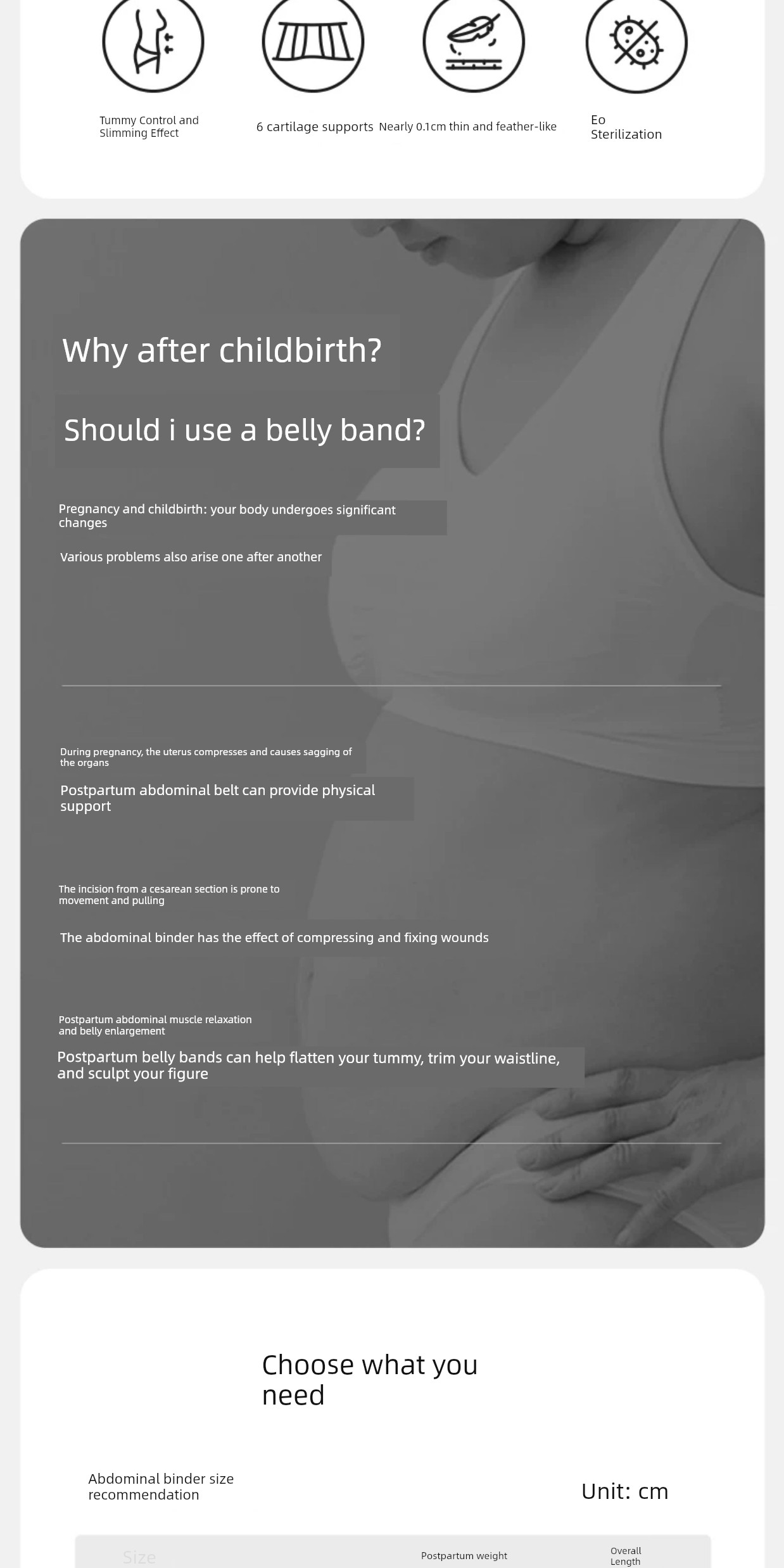 October Crystal Postpartum Abdominal Belt for Pregnant and Postpartum Women, Special for Natural Birth and C-Section, Thin Waist and Abdominal Belt for — 4