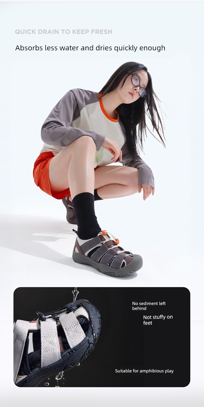 【Noc Adult Series】Water Shoes for Men and Women, Outdoor Sports Closed-Toe Water Shoes, Sandals, Non-Slip, Quick-Dry, Summer — 11