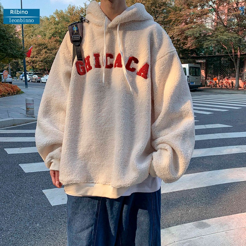 High street Towel embroidery autumn easy lovers Hooded Sweater