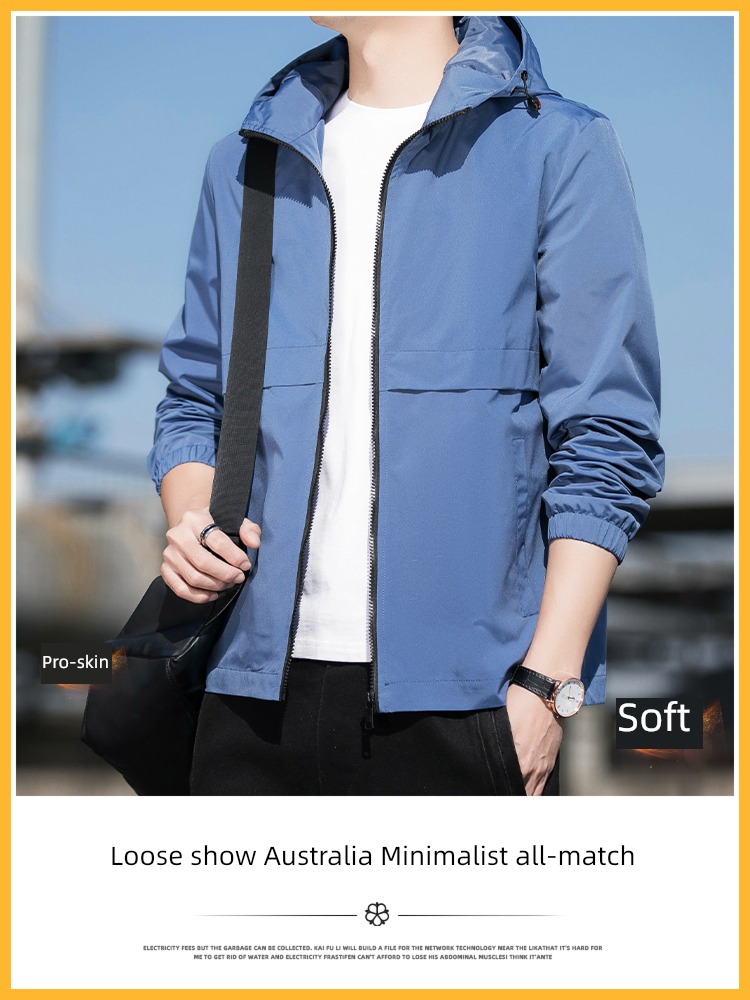 Chaopai Autumn and winter easy leisure time Hooded Jacket loose coat