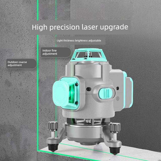 Can lift and rotate 12-line green light 16-line blue light level, high-precision infrared laser wall and floor