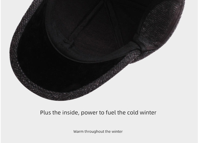 man Autumn and winter dad old man Cold proof Ear protection Hat