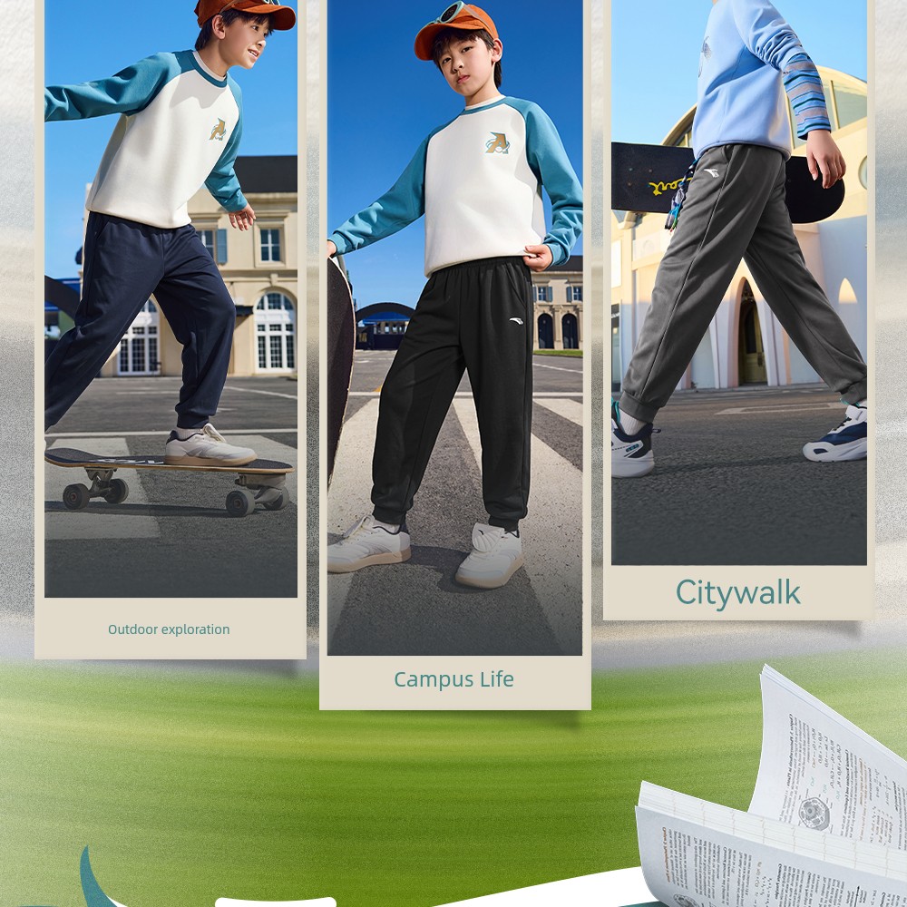 Anta Kidsren's Clothing Boys' Pants Spring and Autumn Quick-Drying Long Pants 2026 New Autumn Sweatpants Youth Sports Pants — 16