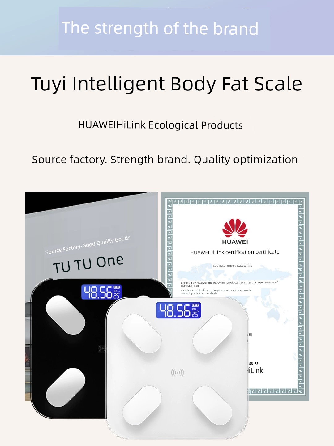  HUAWEI家用精準充電智能體重秤 黑色 支持HUAWEI HiLinkProduct Thumbnail