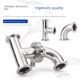 Stainless steel 304 vacuum elbow 4-way 90-degree internal and external mirror polishing vacuum diameter tee KF16 KF25