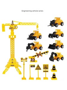 Engineering Vehicle Cake Decoration Excavator Bulldozer Boy Car Story Birthday Cake Decorative Ornaments Plug-in