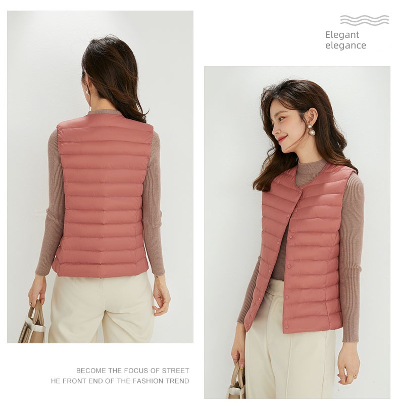 Vest Round neck Interpenetrating vest quality goods Frivolous Down Jackets