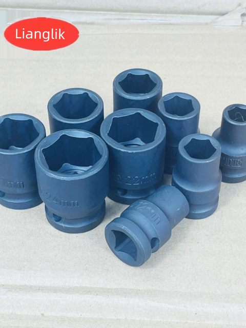 重型加厚1/2小风炮套筒头8-75M大飞电动气动扳手工具32件六角套管