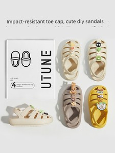 Youdiao Girls' Sandals, Kidsren's Roman Shoes, Summer Boys' Outdoor Wear, Soft-Soled Non-Slip Sports Beach Hole-In-The-W