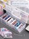 Card storage box Children's small card Ultraman card transparent partition finishing box dustproof with lid Yeluo Lika book