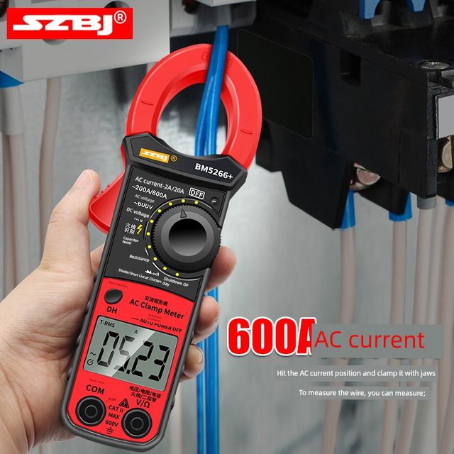 Binjiang BM5266+ Chinese digital clamp multimeter automatic shutdown zero-fire line identification capacitor AC current