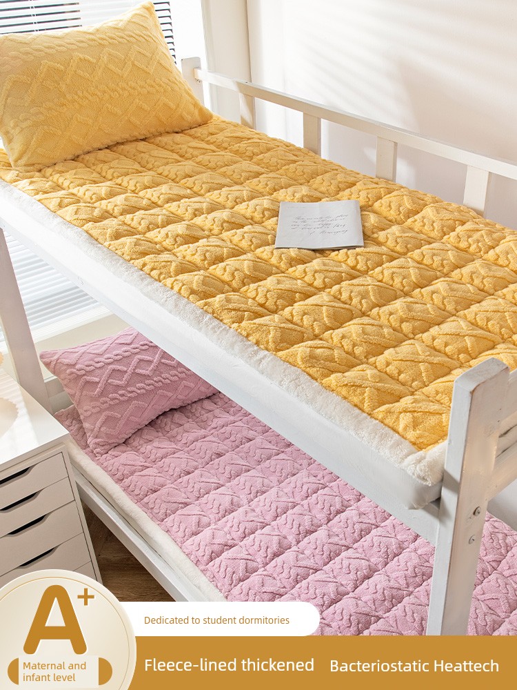 Winter Milk Velvet Mattress Pad Dormitory Student Single Bed Mattress Thickened Coral Fleece Blanket Bed Sheet Pad Quilt