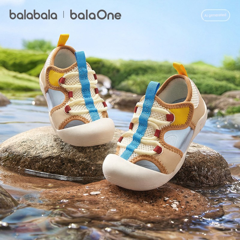 [Bee Wish Society] Balabala Kidsren's Shoes, Kidsren's Sandals, Quick-Drying, Soft-Soled, Breathable, Sports-Friendly Summer Shoes — 1