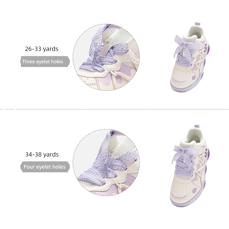 Balabala Kidsren's Shoes, Kidsren's Sneakers, Low-Top Girls' White Shoes, 2026 Summer New Style, Sweet Mesh Breathable Shoes — 5
