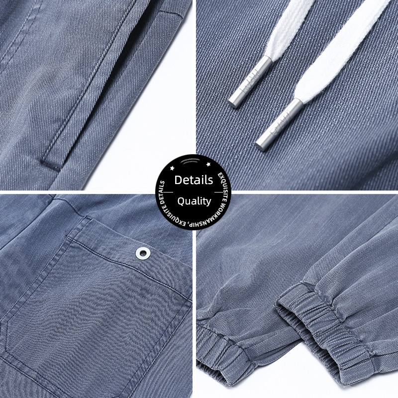 Bundle leg work clothes easy summer man Spring and Autumn trousers