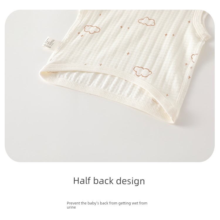 Beileyi Baby Half-Back Vest Summer Thin Pure Cotton Girls' Vest Boys' Clothing Newborn Bellyband Class a — 12