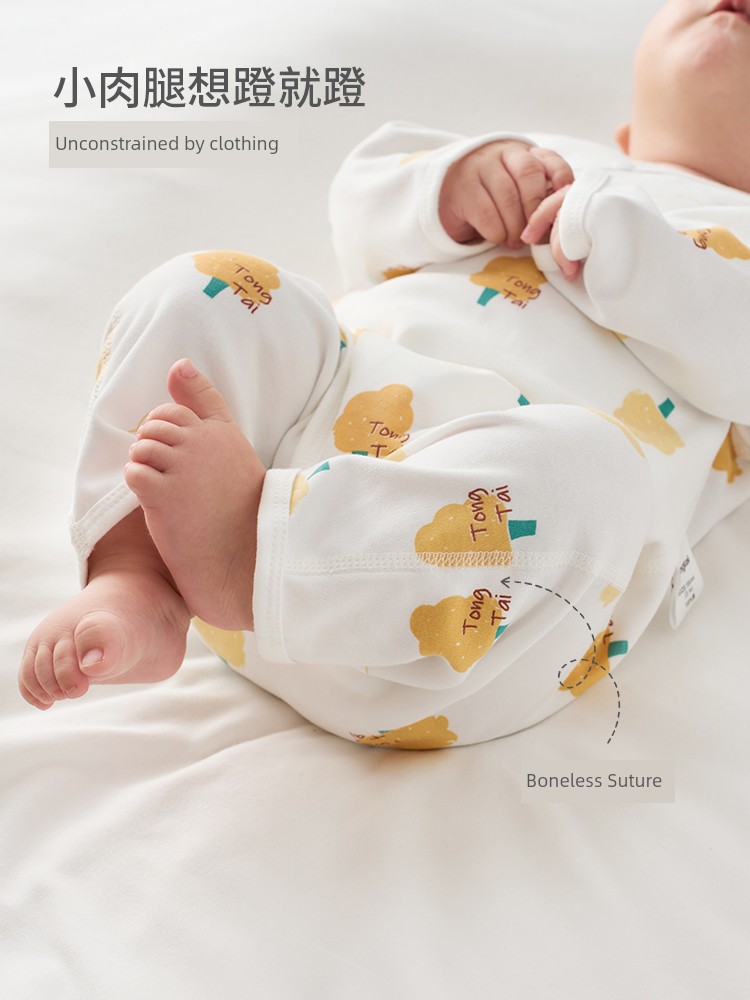 Tongtai Spring and Autumn Pure Cotton 0-June Baby Jumpsuit — 4