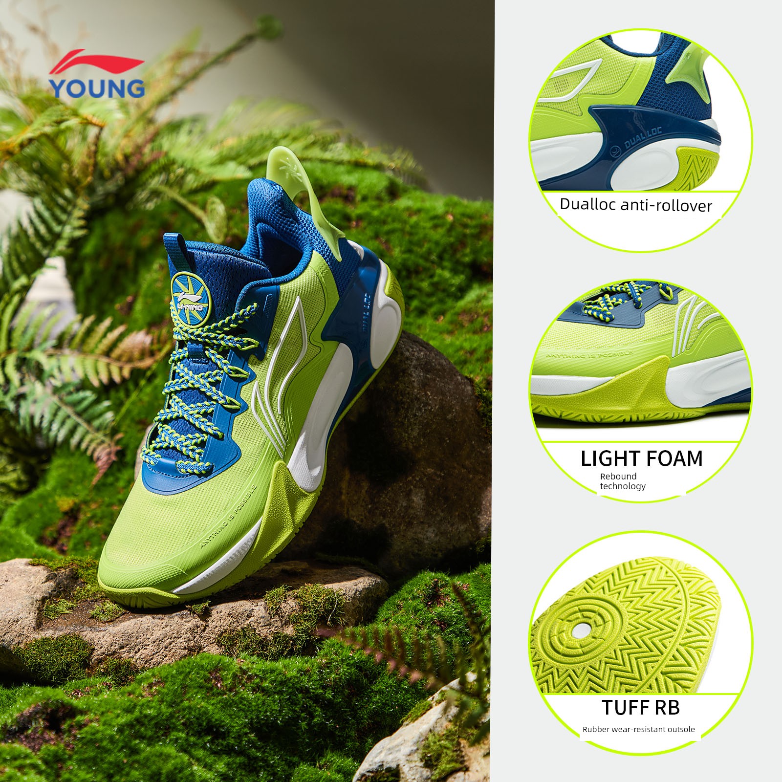 Li Ning Children's Wind Shadow 2V4 Professional Training Basketball Shoes 2026 New Model Boys and Girls Youth Sports Shoes Autumn — 3