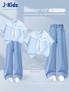 Jeanswest Group J.Kids Girls' Summer Set Thin Short-Sleeve T-Shirt Children's Summer Sportswear for Girls B