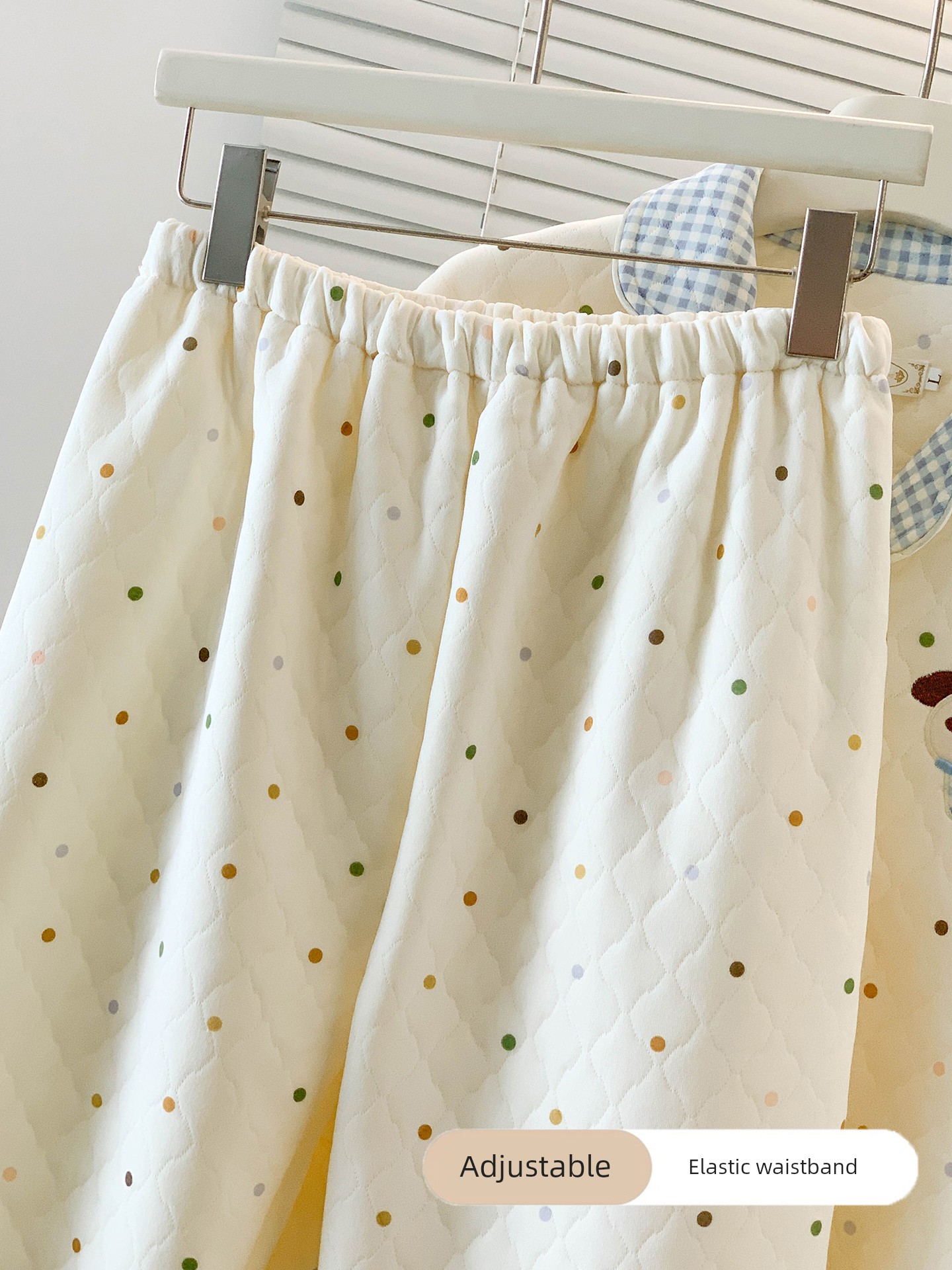 Autumn and Winter Thickened Air Cotton Maternity Pajamas, Spring and Autumn Style Pure Cotton Postpartum Maternity Sleepwear for Breastfeeding, Suitable — 3