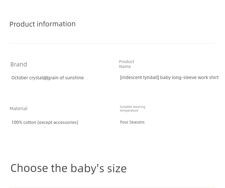 [119 Yuan/Choose Any 3 Items] October Crystal Four Seasons Baby Clothes Romper Baby Jumpsuit Baby Clothes — 18