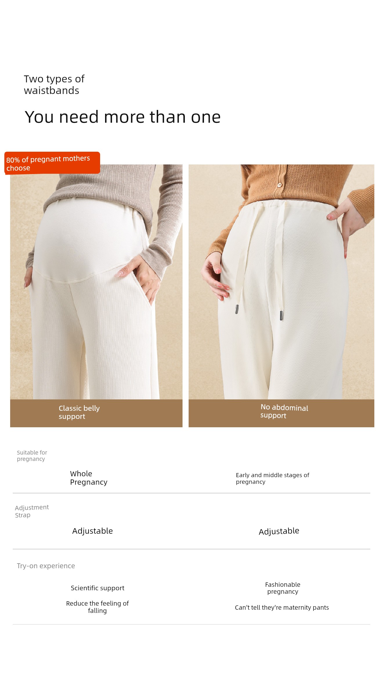 Autumn and Winter Thickened Outer Wear Casual Straight-Leg Pregnant Women's Pants — 5