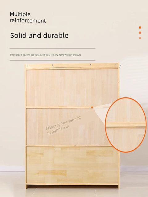 Kindergarten solid wood toy cabinet children's storage shelf log school bag cabinet shoe cabinet bookcase area corner cabinet combination