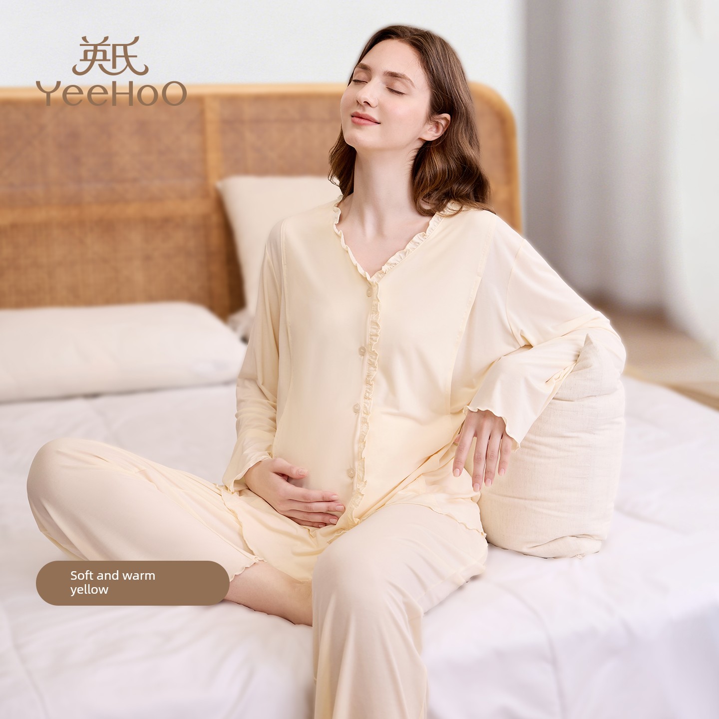 Ying's Maternity Postpartum Clothing Autumn 10A Antibacterial Sleepwear Nursing Pajamas 2026 New Model Moisture-Wicking Breathable Homewear — 2
