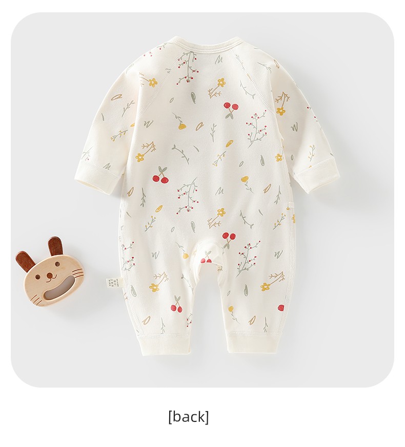 Jq Jingqi Baby Romper Autumn Pure Cotton Newborn Clothes Butterfly Jumpsuit Home Monk-Style Outfit — 19