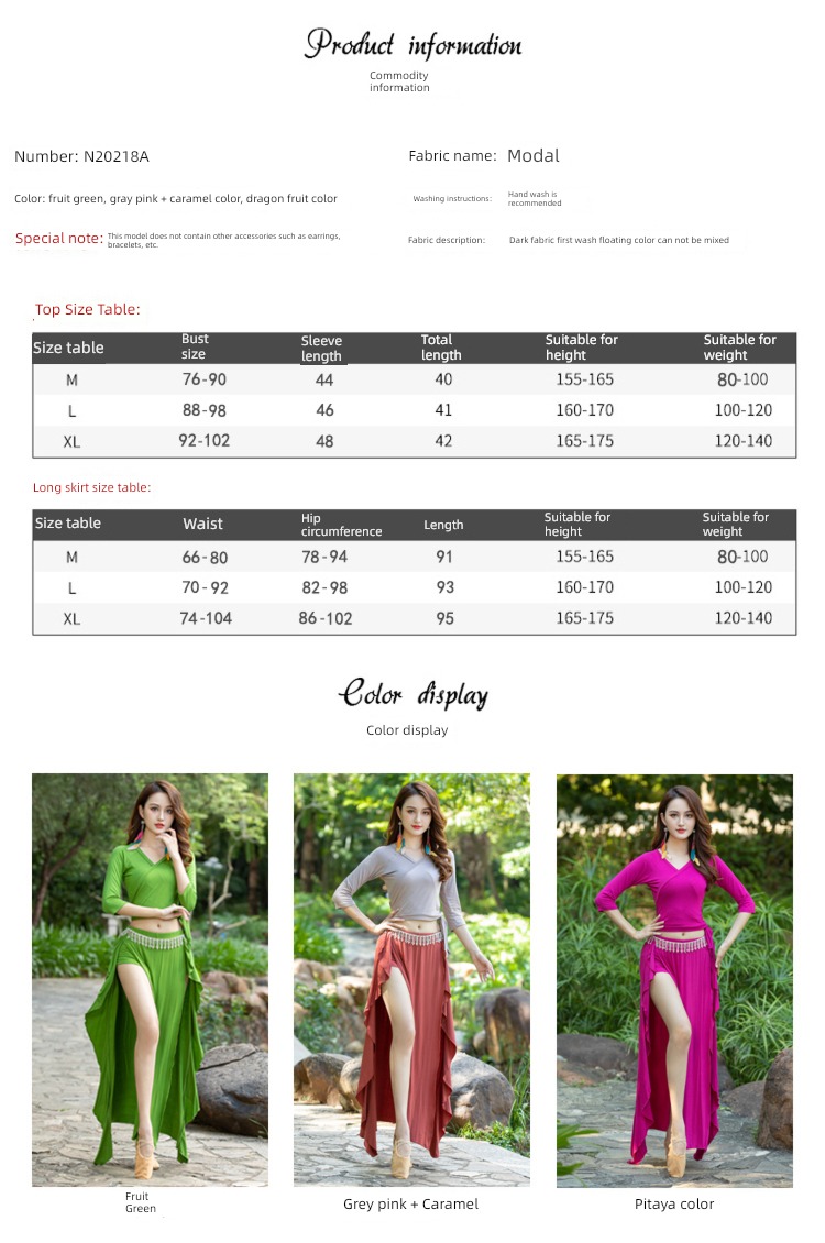 Uniforms Autumn and winter Perform Medium long sleeve Belly Dance