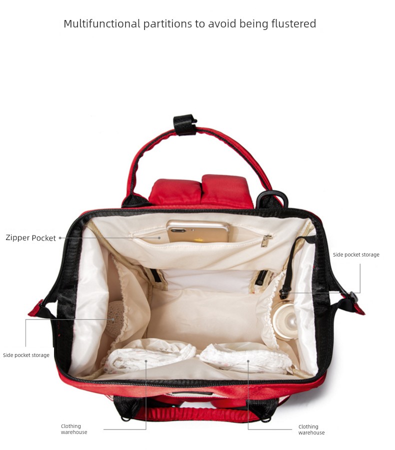 Fashionable Mommy Bag, Dual-Shoulder Backpack for Mother and Baby, with Separate Wet and Dry Compartments, Large Capacity, Lightweight and Multifunctional — 5