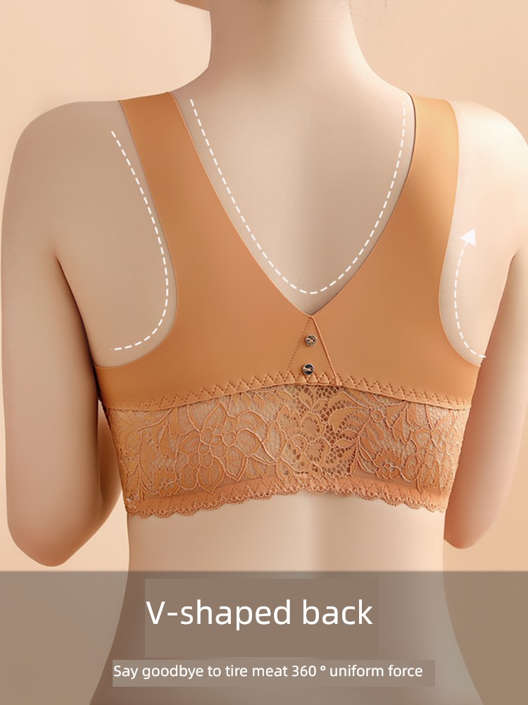Beautiful back summer Small chest Gather together Front buckle Wireless  Underwear