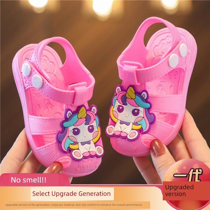 Children's Plastic Non-Slip Soft Bottom Summer Closed Toe Sandals — 6